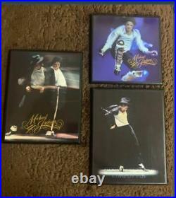 Michael Jackson Goods Panel KING OF POP Three Pieces Set Collection Rare Used