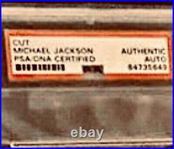 Michael Jackson HAND -SIGNED / Autographed Cut Auto PSA /DNA Thriller RARE/ MINT