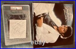 Michael Jackson HAND -SIGNED / Autographed Cut Auto PSA /DNA Thriller RARE/ MINT