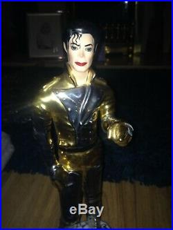 Michael Jackson Hand Signed Autographed History Gold Statue Coa Loa & Pics Rare