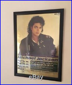 Michael Jackson Japan Tour gold promo poster. Mega rare
