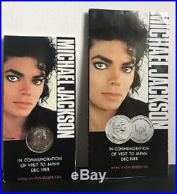 Michael Jackson Japanese Silver commemoration coin and brochure. Very rare