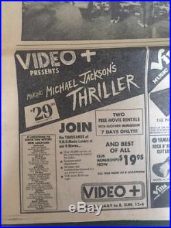 Michael Jackson KING of POP Newspaper Collector Series Sept 11, 1984 VERY RARE