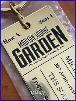Michael Jackson Madison Square Garden Brass Concert Ticket Keyring 9/7/01 RARE