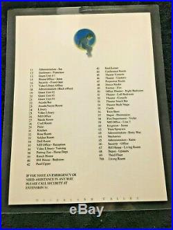 Michael Jackson NEVERLAND VALLEY In House Phone Directory With Extensions RARE
