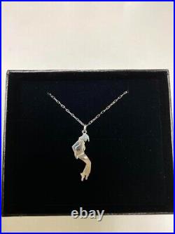 Michael Jackson Official Jewelry 2013 Silver Necklace Iconic Pose with Cards Rare