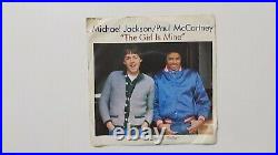 Michael Jackson & Paul Mccartney Rare Israeli P/s Orange Vinyl