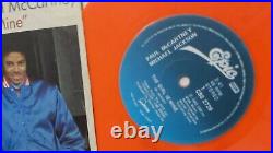 Michael Jackson & Paul Mccartney Rare Israeli P/s Orange Vinyl
