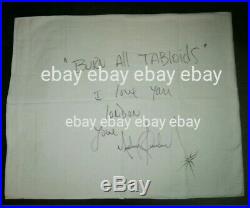 Michael Jackson Pillowcase Mj Signed Autograph Rare 98 Pillow