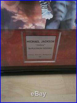 Michael Jackson RARE History 5 X Platinum Sony Belgium Award