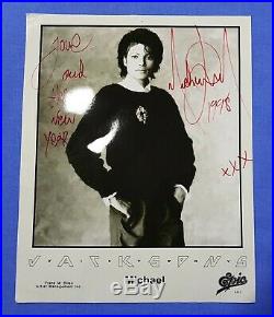 Michael Jackson Rare Autograph Signed Photo + Coa Certificate Of Authenticity