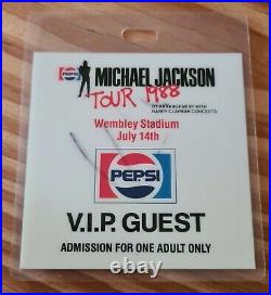 Michael Jackson Rare Official Bad Tour Vip Ticket Pass Wembley