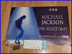 Michael Jackson Rare hbo One Night Only NY concert ticket dec 9 1995 plus ad