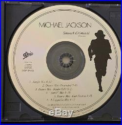 Michael Jackson SMOOTH CRIMINAL Promo CD Remixes ESK 1274 RARE 6-Tracks Edition