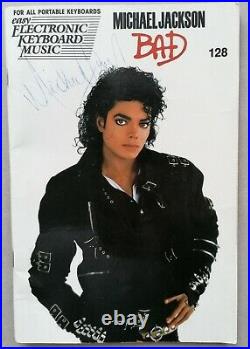 Michael Jackson Signed Autograph Keyboard Book Rare No Promo
