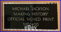 Michael Jackson Signed Making History Print in Frame No. 107 of only 400 Rare