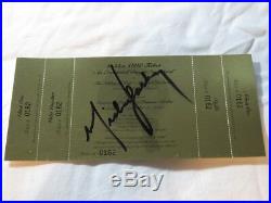 Michael Jackson Signed Original Enchanted Day In Neverland Golden Ticket Rare +