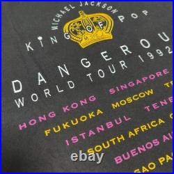 Michael Jackson T Shirt 1993 Sizel Vintage Rare Dangerous World Tour Men'S