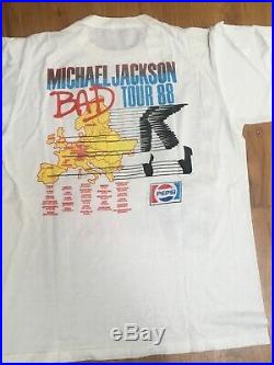 Michael Jackson Tee Rare Vintage Archived Shirt 1988 Bad Tour