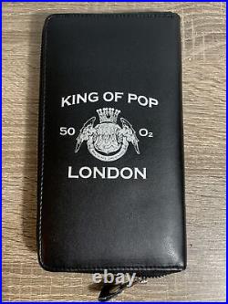 Michael Jackson This Is It 2009 O2 Arena King of Pop Black Zipper Wallet RARE