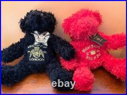 Michael Jackson This Is It Concert Licensed Bears Black And Red Pair Rare 2009