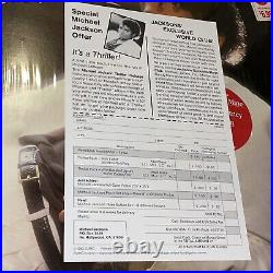 Michael Jackson Thriller Album Original Pressing With Error! 1982 Rare! +Ad Club