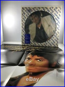 Michael Jackson Thriller Picture Lp Brazil Promo Radio With Poster RARE 1991