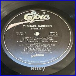 Michael Jackson Thriller RARE COVER ERROR LP Vinyl Record QE 38112 Epic 1982 EUC