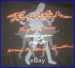 Michael Jackson Thriller Screen Stars M Rap Band Tour Tee T Shirt Rare Vintage