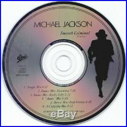 Michael Jackson USA Promo CD Smooth Criminal Ultra Rare