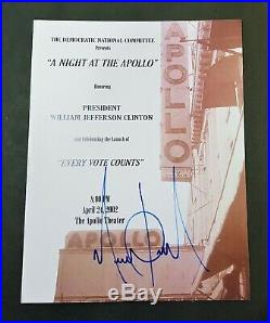 Michael Jackson Ultra Rare A Night At The Apollo Signed Program (2002) Autograph