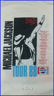Michael Jackson Vintage Bad Tour Shirt VERY RARE! Moonwalk Pepsi