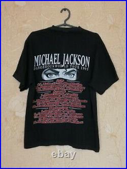 Michael Jackson Vintage Dangerous World Tour 1992 rare t-shirt jersey merch