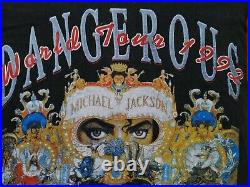 Michael Jackson Vintage Dangerous World Tour 1992 rare t-shirt jersey merch