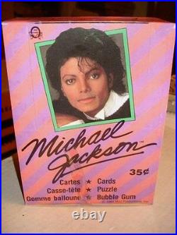 Michael Jackson cards rare 36 sealed packs box. Rarer o-pee-Chee Box 1984