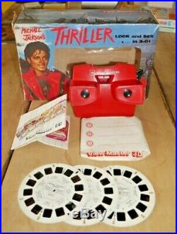 Michael Jackson's Thriller Viewmaster Viewer Box Set & Reels Rare Boxed F492