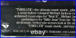 Michael Jackson's Thriller huge promo poster O. G. 1984 Vestron MusicVideo RaRe