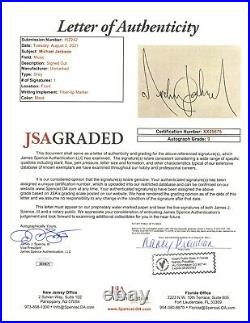 Michael Jackson signed Cut JSA LOA AUTO GRADE 9 Rare King of Pop d. 2009 Z733