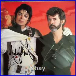 NEW Super rare! Autographed by Michael Jackson and Lucas Unused From Japan F/S