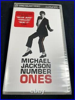 PSP PlayStation Portable Disc Michael Jackson NUMBER ONES Music Videos RARE NEW