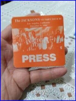 RARE 1984 MICHAEL JACKSONS Victory Tour CONCERT PRESS PASS Los Angeles