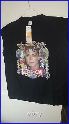 RARE Michael Jackson 1992 Dangerous World Tour Crew Shirt New cut off Size XL