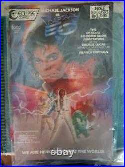 RARE VTG Michael Jackson as Captain EO 3D Comic Book with Glasses still attached
