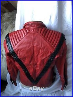 Rare 1980s vintage Michael Jackson Thriller Jacket 100% Genuine Leather Size 40