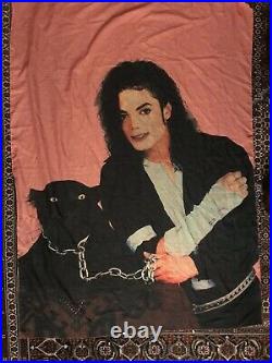 Rare 52 X 38 Michael Jackson Panther Broken Arm Double Sided Hanging Fabric