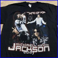 Rare King Of Pop Michael Jackson Tribute Graphic Tee Size XL Og Classic Rap