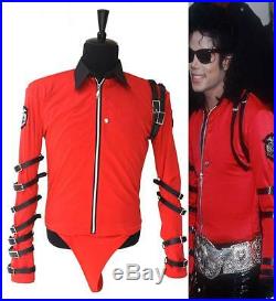Rare MJ Michael Jackson Bodysuit Stretch BAD PUNK Rock Show Imitator Jacket