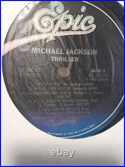 Rare Michael Jackson MINT Thriller LP \ERROR\ NEVER PLAYED 2 INSERT SLEEVES