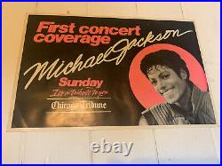 Rare Michael Jackson Newspaper Stand Front Ad 1st concert memorabilia