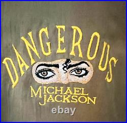 Rare Michael Jackson Silk Shell Dangerous Bomber Jacket'91-Excellent Condit